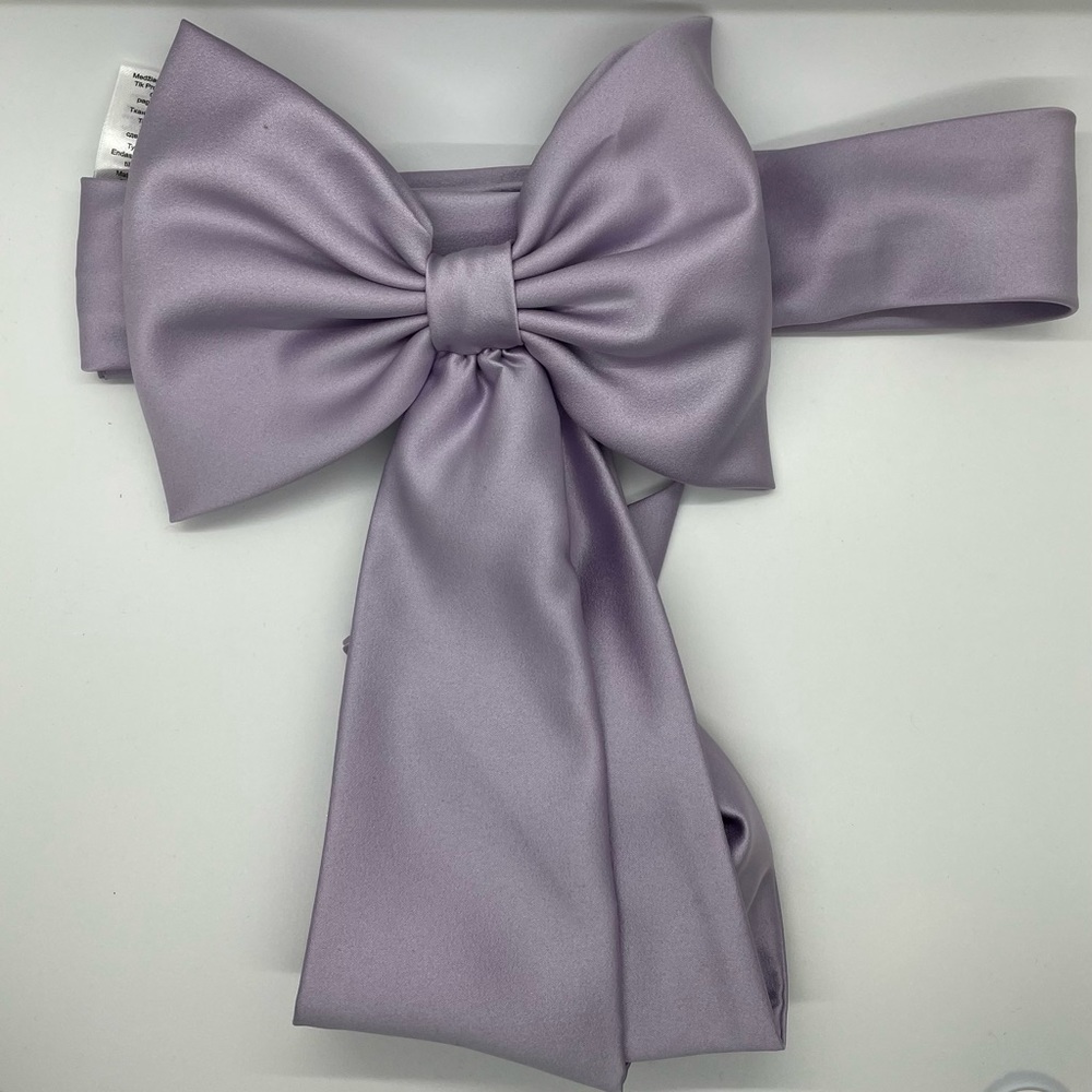 Davids Bridal Satin Flower Girl Sash with Back Bow - Iris